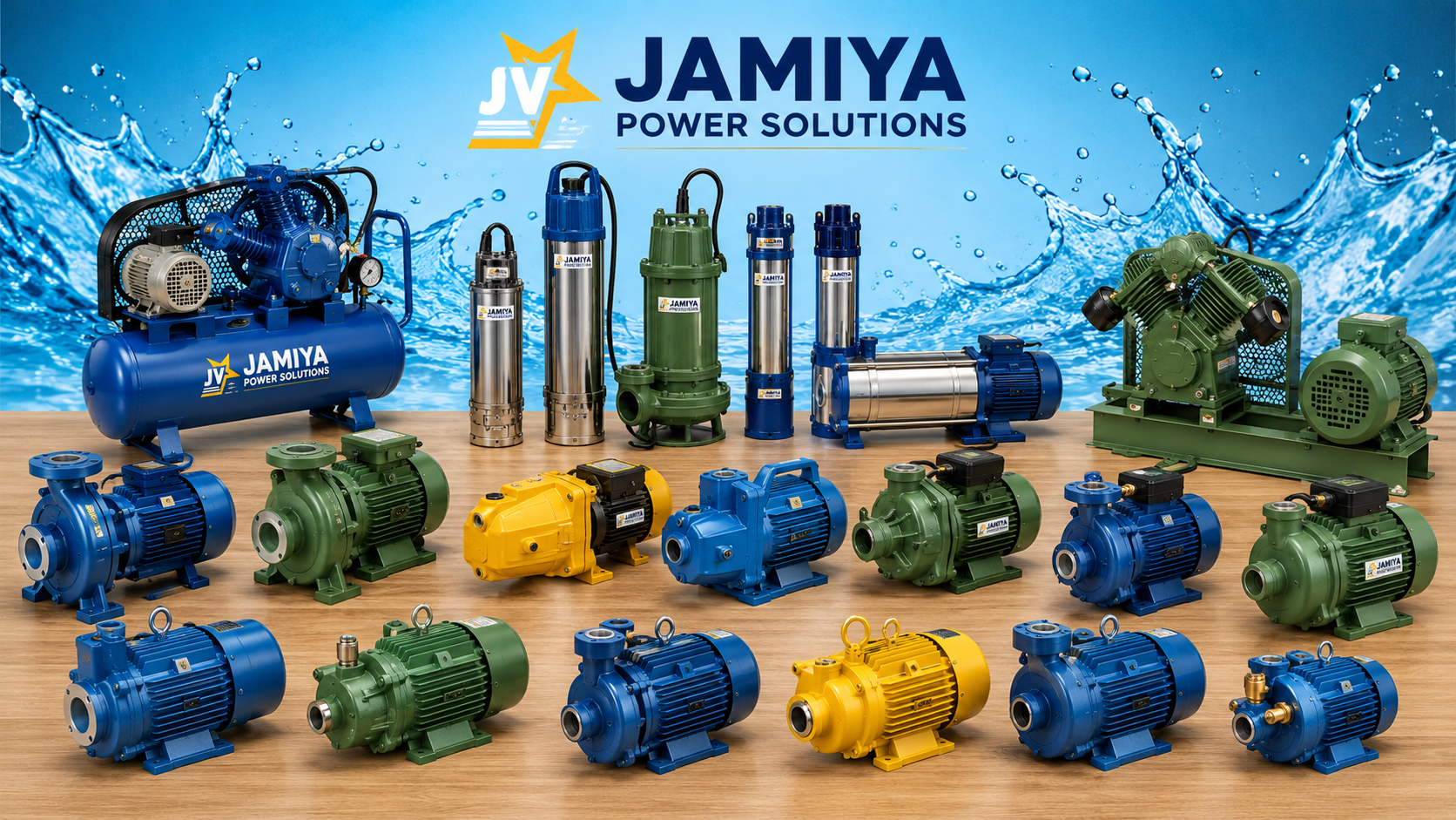 Pumps and motors at Jamiya showroom